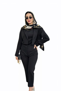 کراپ کت زنانه مازراتی مزون دوز مشکی استرنج(strange)